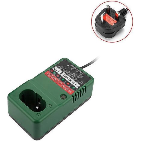 Chargeur de batterie Makita 7.2V-18V pour batteries NI-CD et NI-MH, prise US/EU/UK incluse. (1/4)