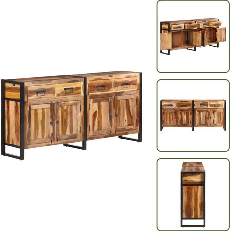 Buffet 172x35x80 cm Bois d'acacia solide avec finition miel - Buffet - Buffets - Buffet En Bois - Buffets En Bois (1/5)