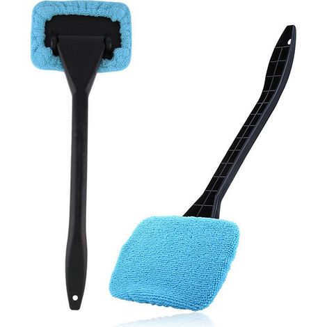 Kit de nettoyage de vitres de voiture, outil de nettoyage de pare-brise, essuie-glace intérieur à long manche, accessoires auto (1/5)