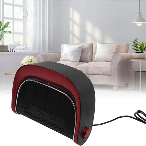 Chauffage de bureau/sous table pour la maison, chauffage soufflant mural étanche pour salle de bain, modèle mécanique, rouge, extra lourd. (1/5)
