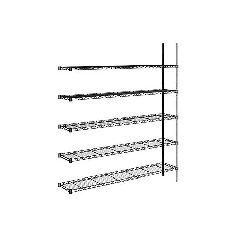 kaiserkraft  Scaffale a griglia in filo d'acciaio  nero 