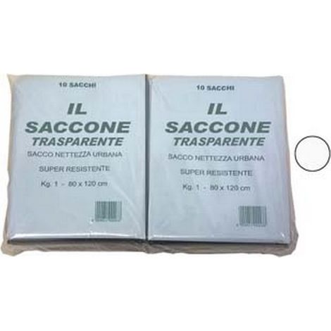 CF SACCO "IL SACCONE" TRASPARENTE PZ.10 - CM.80X120 KG.1