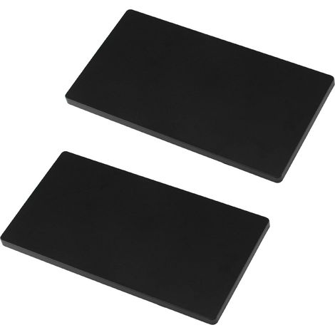 Couvercles de plaque murale vierge 2 pièces, Plaque murale sans vis, Plastique, 1 prise, Couvercles électriques pour prises ou interrupteurs inutilisés (Noir) (1/5)