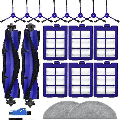 Ersatzteile für Eufy RoboVac X8/X8 Hybrid: rotierende Bürsten, Seitenbürsten, HEPA-Filter, 2 Reinigungstücher