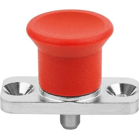 KIPP Arretierbolzen Mini mit Anschraubflansch Gr. 3 D=10 S=10 L4=10 A=38 Form (1/4)