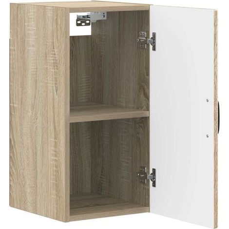 Meuble de Rangement Mural pour Salle de Bain, Étagère de Douche en Bois Effet Chêne, Organisateur de Stockage Suspendu avec Porte-Serviettes, Design Moderne et Robuste (1/5)