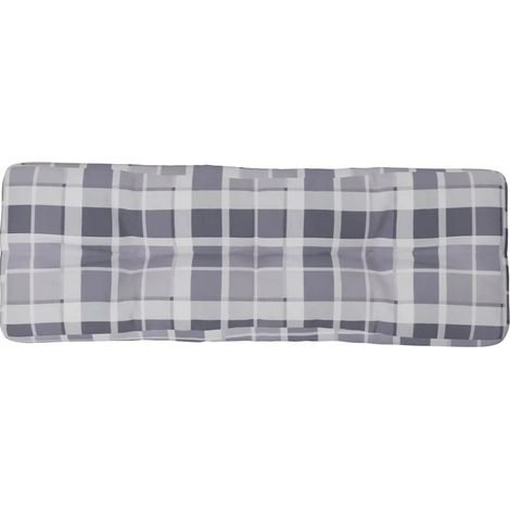 Maison Exclusive - Palettenkissen Grau Karomuster 120x40x12 cm St