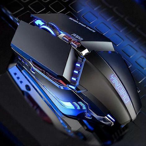 Souris gaming mécanique filaire RGB - 3200 DPI, 7 boutons, version silencieuse, YINDIAO (1/2)