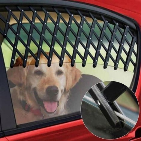 Barrière Pour Chien Voiture - Barrière Rétractable Pour Animaux De Compagnie - Fixation Sur Vitre - Taille Petite Ou Grande - 1 Pièce (1/5)