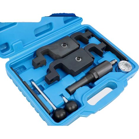 Kit de herramientas para el bloqueo de la distribución del motor, juego de 7 piezas, compatible con Porsche y Audi, construcción de acero resistente, incluye estuche de almacenamiento, esencial para u (1/5)