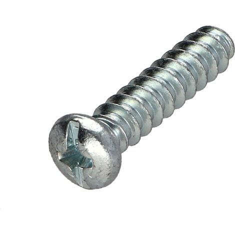 Vis Euro Tête cylindrique bombée TCB Pozi Collerette 6.3X14 Diamètre de tête: 9 Acier zingué à-1000 pièces