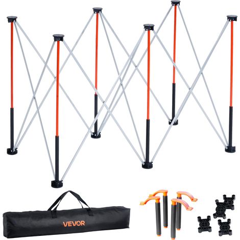 VEVOR Banco da Lavoro Pieghevole Portatile 1267 x 665 mm Tavolo di Lavoro Pieghevole Senza Montaggio, Carico di 1135 kg con Borsa Portaoggetti, Piano del Tavolo Non Incluso, per Garage, Officina (1/5)