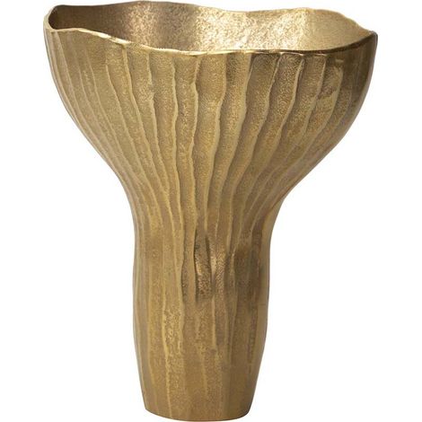 Vase en aluminium doré 27 x 22 x 30 cm