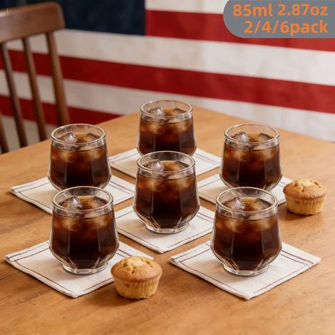 (85 ml - 6 bouteilles) Petits verres, verres à dégustation de whisky transparents, tasses à expresso, mini-tasses multi-usages (1/5)