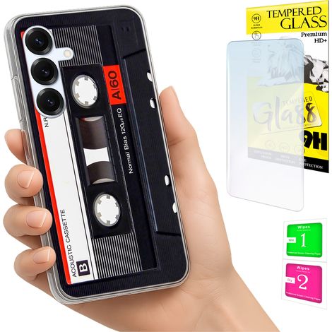 Custodia per Samsung Galaxy S25 FE, cover fotografica, cover posteriore + vetro 9H (1/5)