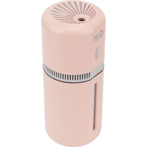 Humidificateur de voiture portable 180 ml à brume fraîche, mini humidificateur rechargeable par USB avec veilleuse colorée rose (1/5)