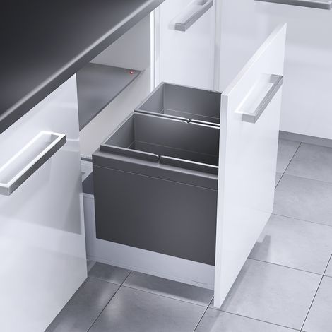 Abfallsammler Triple XL 600 mm 28 L/28 L Auszug Hailo 3631681