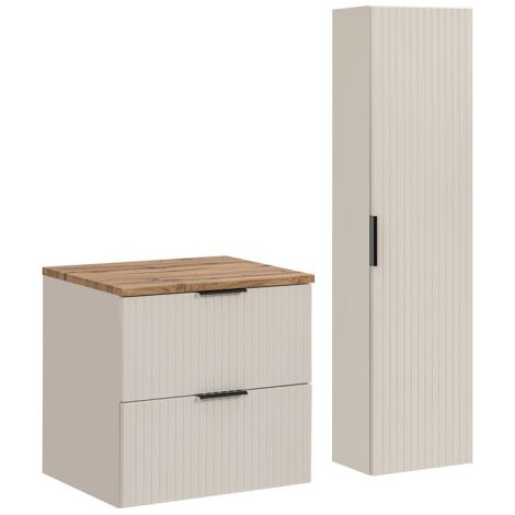 Meuble sous vasque 60 cm + 2 éléments - Georgia Cashmere - Livraison gratuite