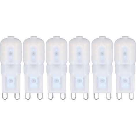 Nannigr 6PCS G9 LED ampoules Dimmable 3W économie d'énergie 360 degrés pour les lampes de plafond et le pendentif blanc naturel 110-140V (1/5)