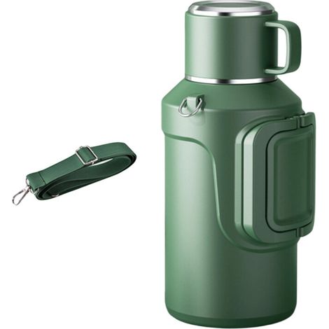 Termos de acero inoxidable duraderos y resistentes a la corrosión - 1500 ml, color verde. (1/2)