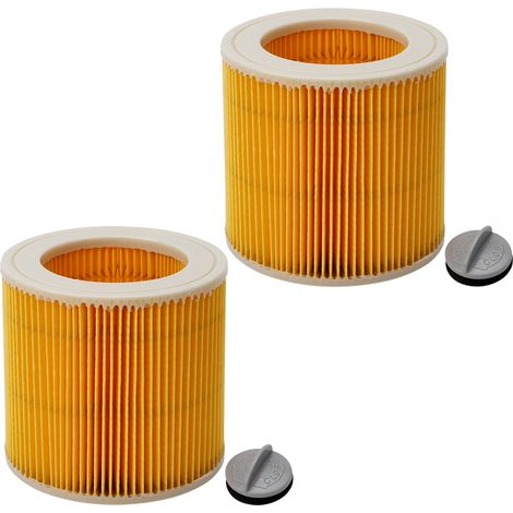 Filtre Ondulé Pour Aspirateur Eau Et Poussière Karcher A2004 A1000 - Lot De 2 Pièces (1/5)