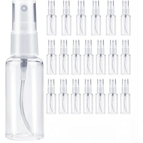 30ml Flacon Spray Vide 20 Pièces Vaporisateur Parfum Vide Voyage Bouteille Spray Vide Flacons et Vaporisateurs Plastique Rechargeable Flacon Pompe Vide Atomiseur pour Cosmétique (Transparent) (1/4)
