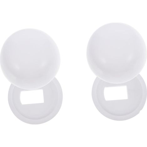 Couvercles de Boulons de Toilette Universels en Plastique Blanc (1/5)