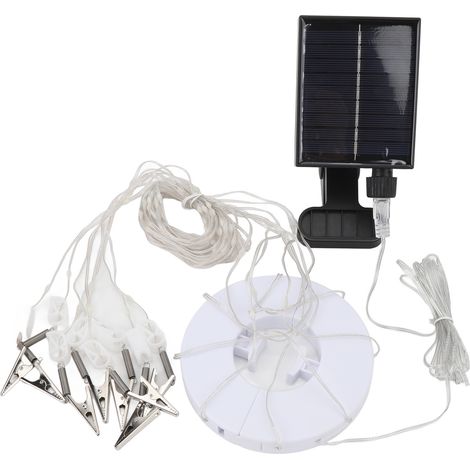 Guirlande lumineuse solaire décorative de 104 LED avec clip, chargement USB et télécommande, idéale pour la plage, le camping et les fêtes. Parfaite pour la plage, les tentes et les fêtes. (1/5)