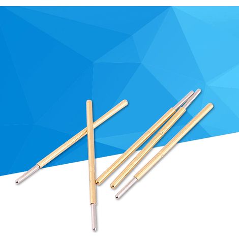 100 Stück P50-J1 federbelastete Prüfspitzen, runder Kopf, 0,68 mm Durchmesser, 16 mm Länge für die Prüfung von Leiterplatten (1/5)