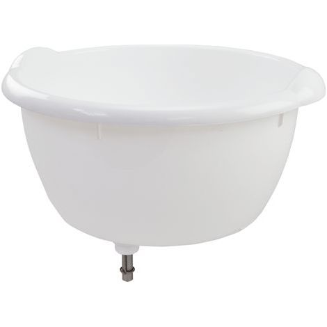 Bassin avec remplisseur de bouteille lt 14 avec accessoire en plastique trou de'centralise' e'quipe' d'un bec 35x19 cm