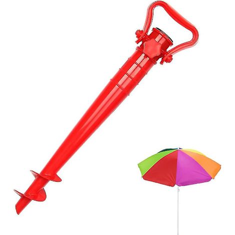 Support de parapluie de plage pour sable ou sol, fixation de parasol verte avec piquets, stable pour jardin et terrasse (1/5)