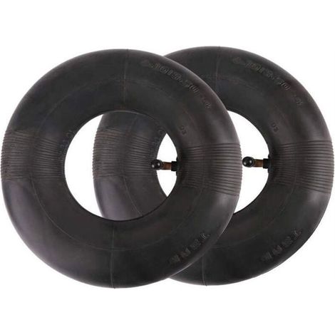 HOXILEELEO - Chambre à air - - 4.10/3.50-4 - Lot de 2 - Caoutchouc isobutylène - Compatible chariots et tondeuses (1/4)