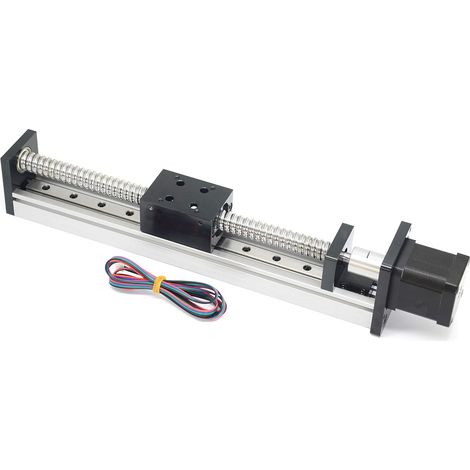 Actionneur de scène linéaire de voyage de 200 mm de long avec rails linéaires carrés, vis à bille SFU1605 avec moteur pas à pas pour pièces de routeur CNC à monter soi-même, axe X Y Z (1/5)