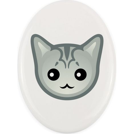 Burmilla - piastrella in ceramica per tomba con grafica e iscrizione di Art-Dog (1/4)
