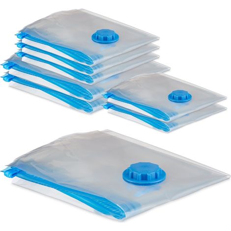 Bolsas de almacenamiento al vacío, paquete de 8, 3 tamaños (1/5)