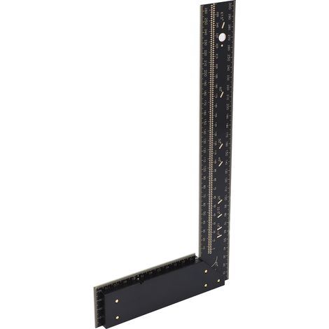 Équerre de traçage en alliage d'aluminium en forme de L, outil de mesure et de perçage pour le travail du bois, 300 mm, pour menuisier. (1/5)