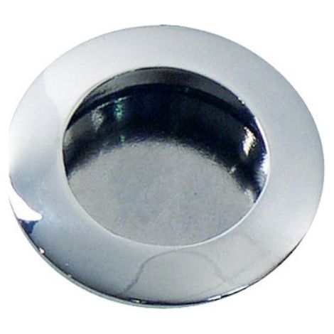 Poignée à encastrer ronde diamètre 40mm zamak chromé CADAP P0035 4S