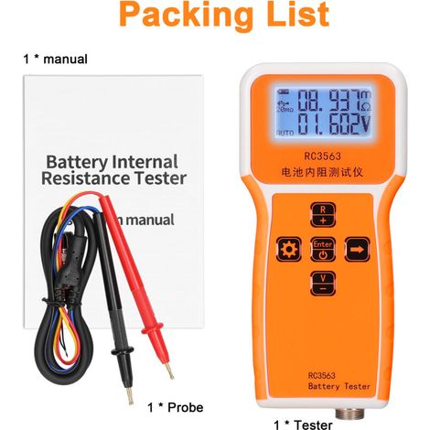 RC3563 200Ω 100V Portable Battery Internal Resistance Voltage Tester 3-Digit Display High Accuracy (1/5)