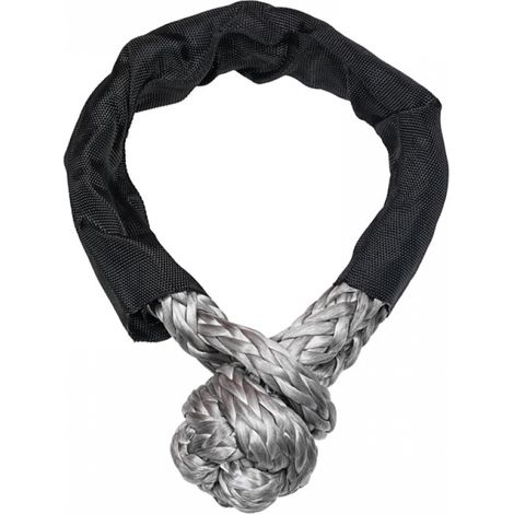 1Pcs Soft Shackle Towing Ropes for Truck ATV Marine, One-Piece Outdoor Recovery Straps, Gray (1/4)