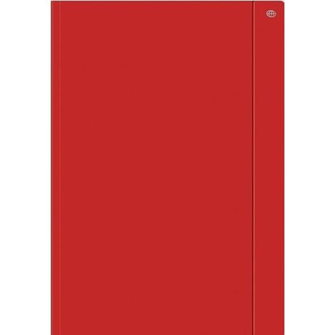 Carpeta con banda elástica A4+, un solo color, rojo (10 unidades)