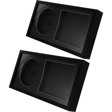 Cadre Mural pour CD 2 Pièces en Acrylique Transparent 17,5×33,6 Cm Support Flottant à Double Rainure pour Rangement et Exposition Disque Vinyle, Cadre Photo Décoratif pour Maison (1/5)