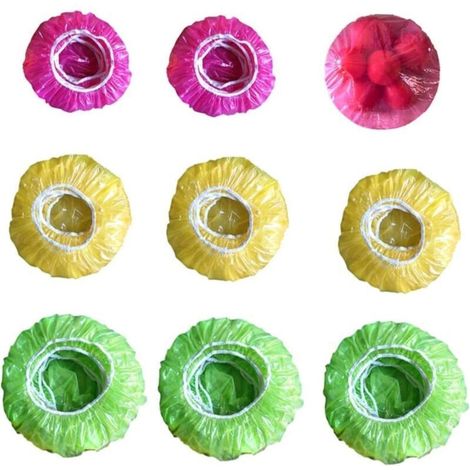 60 pièces Couvercle de protection alimentaire éLastiques Couvercle en Plastique Réutilisables et Colorées Couvertures Alimentaires pour la Conservation des Légumes ou Le Stockage Couleur