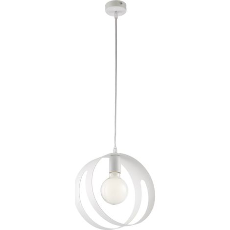 Sospensione Moderna 1 Luce Peter In Ferro Bianco Taglio Laser (1/2)