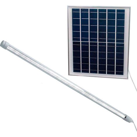Neon a led con pannello solare 80 watt tubo ricaricabile 80 cm IP65 luce 6500k