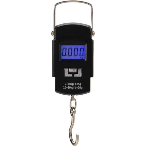 Gepaeckwaage 50 kg, digitale Fischwaage tragbar, Fisch-Waage Hausgebrauch Haken digital praktisch (1/5)