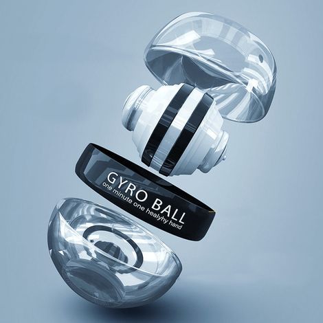 Automatischer Handgelenks-Stärkungsball, Stressabbau- und Entspannungs-Übungsball für die Handgelenke, Platin-Schwarz. (1/4)