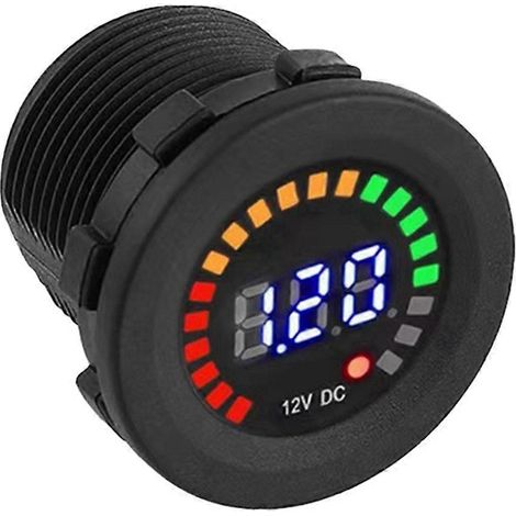 Voltmètre numérique LED universel 12 V CC pour voiture, moto et bateau (1/5)