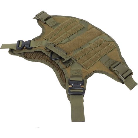 Harnais Tactique pour Grand Chien en Tissu Durable - Taille L pour Randonnée et Sécurité (1/5)