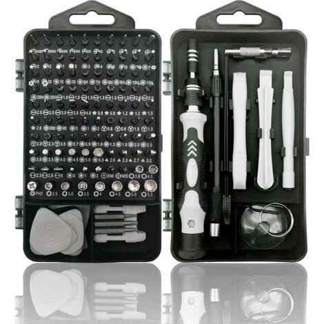 Lot de 122 tournevis de précision pour électriciens, fabricants d'appareils photo, horlogers (1/4)