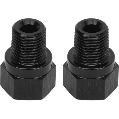 Aluminum alloy oil pressure gauge, 2 pieces, 1/8 inch NPT male to M10 x 1.0 female, vehicle removal adapter (1/5)